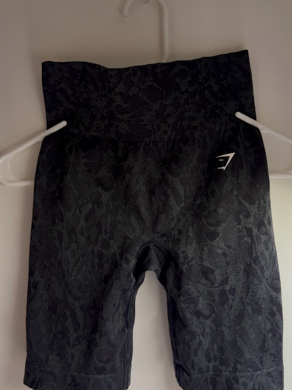 Gymshark Black High-Waist Textured shorts